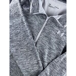 Under Armour Half Zip Fleece Pullover XL Gray Loose Fit Long Sleeve